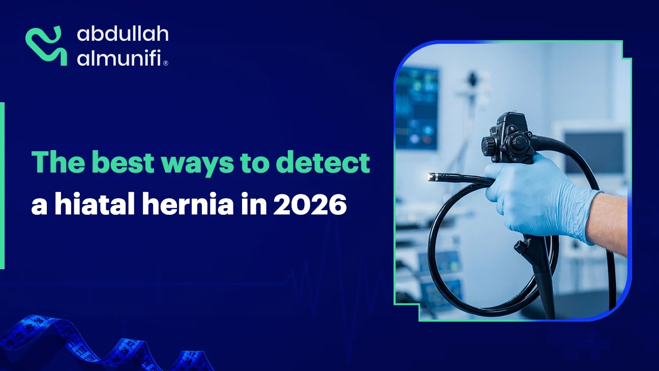 Endoscopy procedure diagnosing hiatal hernia with advanced medical imaging